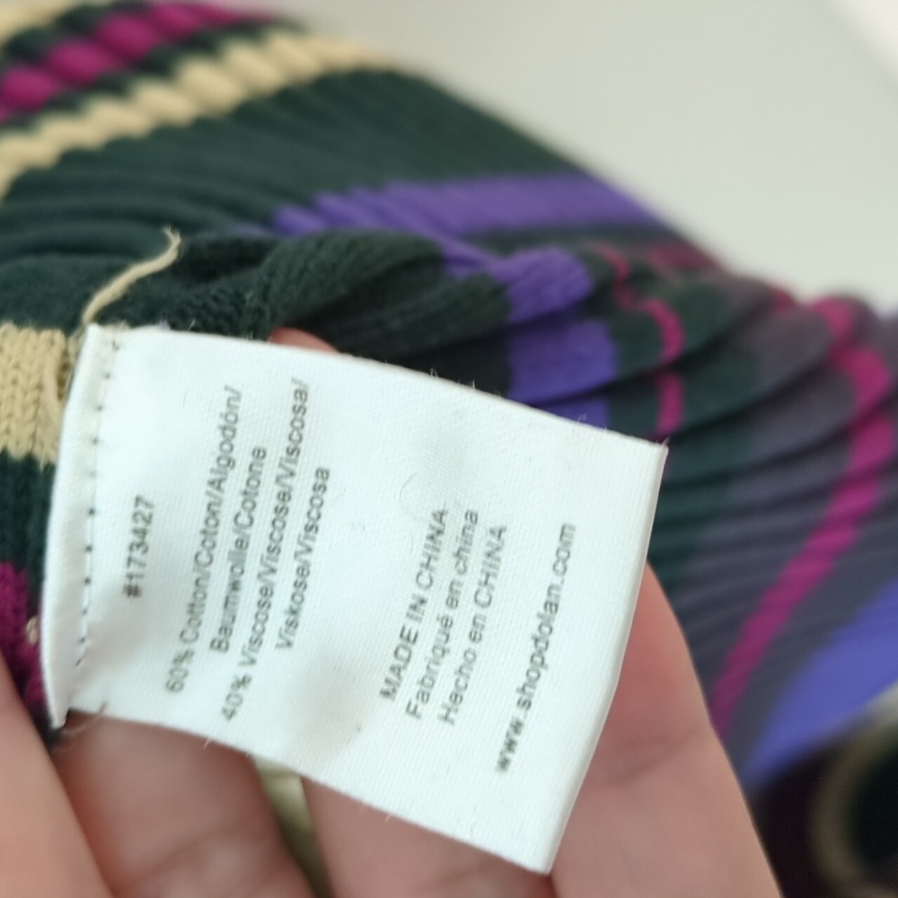 Dolan Purple and Yellow Striped Midi Dress - Picture 8 of 8